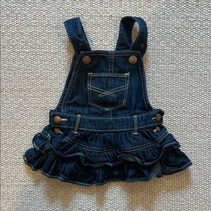 Baby Gap Dark Blue Ruffle Skirt Overalls